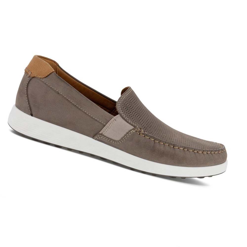 Men\'s Ecco S Lite Moc Summer Casual Shoes Grey / Brown | USA 471PJJ